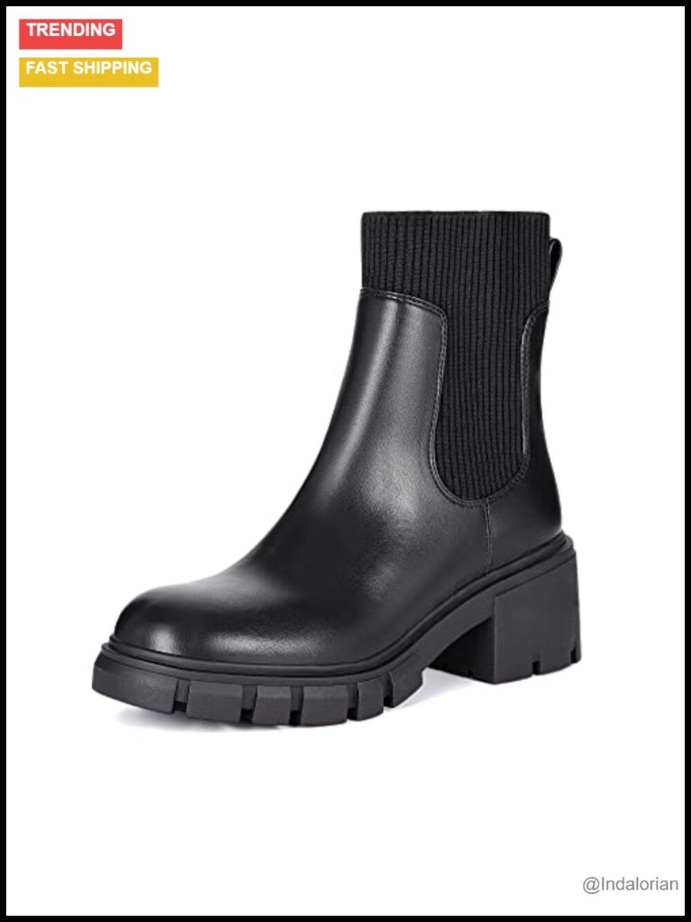 Chunky Platform Chelsea Ankle Boots | Lug Sole Slip On Booties for Fall Winter